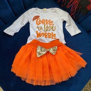 Thanksgiving onesie with separate tutu set